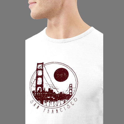 White " SAN FRANCISCO" Printed Tee Shirt