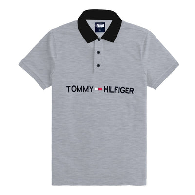 T/H Embroidered Light Gray Must Have Polo Shirt