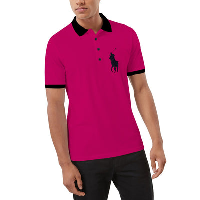 Horse Signature Contrast Collar Polo Shirt