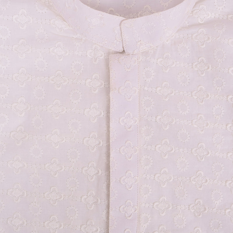 permium off white kurta