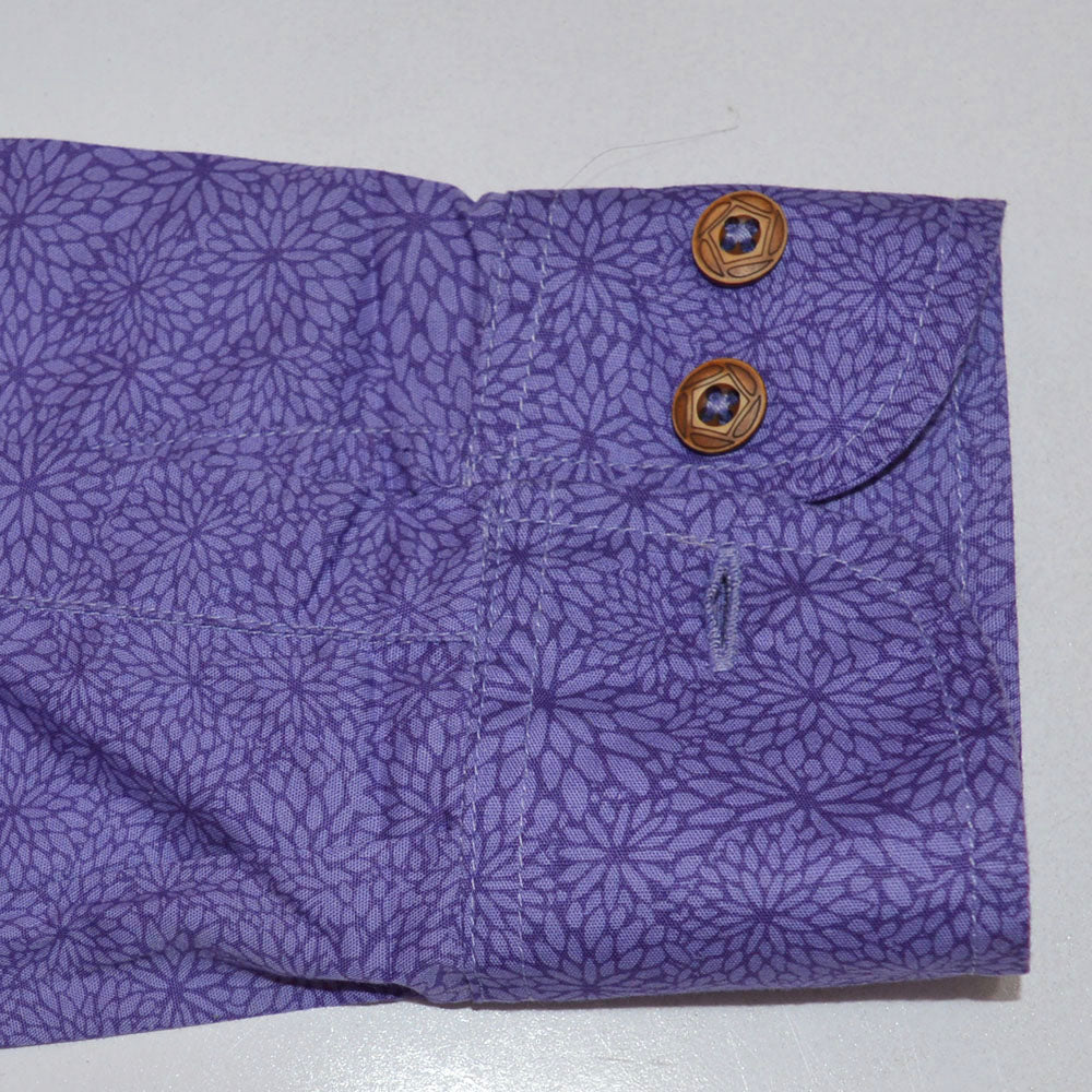Exclusive Printed Purple Casual Shirt