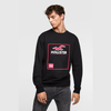 HLSTR Black Contrast Printed Sweat Shirt for Men
